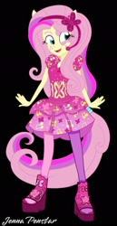 Size: 989x1920 | Tagged: safe, artist:jenna56, derpibooru import, fluttershy, human, equestria girls, g4, rainbow rocks, female, ponied up, solo