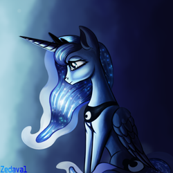 Size: 2000x2000 | Tagged: artist needed, safe, derpibooru import, princess luna, alicorn, pony, g4, female, gradient background, royalty, sitting, solo