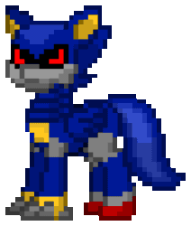 Size: 624x736 | Tagged: safe, derpibooru import, pegasus, pony, robot, robot pony, digital art, metal sonic, pixel art, ponified, pony town, red eyes, simple background, solo, sonic the hedgehog (series), species swap, transparent background