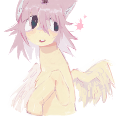 Size: 610x572 | Tagged: safe, artist:calmstate2, derpibooru import, pegasus, pony, crona, ponified, simple background, solo, soul eater, species swap, white background