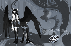 Size: 6180x4000 | Tagged: safe, artist:blackberry907, derpibooru import, oc, oc only, oc:snowflake obsidian, pegasus, pony, adoptable, female, mare, solo