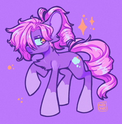 Size: 1602x1624 | Tagged: safe, artist:pastacrylic, derpibooru import, oc, oc only, oc:aster dreamweaver, earth pony, pony, colored fetlocks, noise, solo