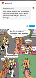 Size: 1180x2572 | Tagged: safe, artist:ask-luciavampire, derpibooru import, oc, earth pony, pegasus, pony, undead, vampire, vampony, ask, makeover, tumblr