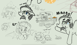 Size: 3866x2280 | Tagged: safe, artist:morningbullet, derpibooru import, oc, oc only, bat pony, pony, bat pony oc, food, mango