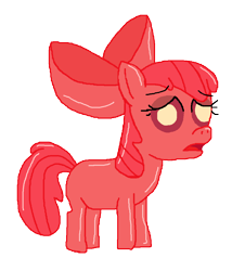 Size: 877x968 | Tagged: safe, artist:crisx284, derpibooru import, apple bloom, pony, undead, zombie, zombie pony, g4, apple bloom's bow, bow, hair bow, infected, simple background, solo, sonic the hedgehog (series), transparent background, zombot