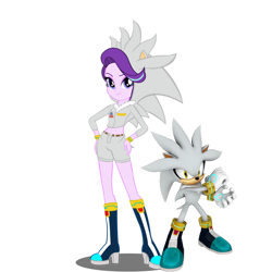 Size: 894x894 | Tagged: safe, artist:kalel156, derpibooru import, starlight glimmer, anthro, hedgehog, human, equestria girls, g4, clothes, cosplay, costume, crossover, female, mobian, silver the hedgehog, simple background, solo, sonic the hedgehog (series), sonicified, transparent background