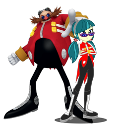 Size: 1024x1024 | Tagged: safe, artist:kalel156, derpibooru import, juniper montage, human, equestria girls, g4, clothes, cosplay, costume, crossover, doctor eggman, female, simple background, solo, sonic the hedgehog (series), transparent background