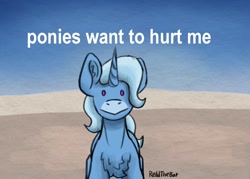 Size: 1520x1089 | Tagged: safe, artist:reddthebat, derpibooru import, trixie, pony, unicorn, g4, chest fluff, coat markings, ear fluff, ears, facial markings, faic, female, horn, looking at you, mare, meme, ponified, ponified meme, signature, snip (coat marking), solo, text