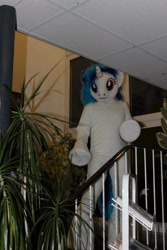 Size: 1382x2074 | Tagged: safe, artist:atalonthedeer, derpibooru import, dj pon-3, vinyl scratch, g4, 2013, fursuit, indoors, irl, photo, ponysuit, solo, wwu