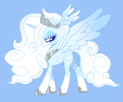 Size: 1723x1430 | Tagged: safe, artist:doodlesinky, derpibooru import, oc, oc only, oc:princess nebula, alicorn, cloud, cloudy, coat markings, princess, rainbow, simple background