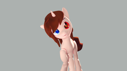 Size: 1920x1080 | Tagged: safe, artist:viksourcensfw, derpibooru import, oc, oc only, oc:naudanamirovskaya, changepony, hybrid, unicorn, 3d, cute, heterochromia, holes, horn, looking at you, male, smiling, solo, solo male, source filmmaker, stallion