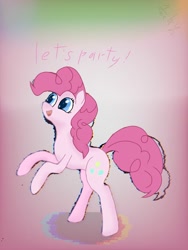 Size: 1500x2000 | Tagged: safe, artist:sleepiefox, derpibooru import, pinkie pie, g4, open mouth, text