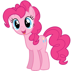 Size: 1600x1562 | Tagged: artist needed, safe, derpibooru import, pinkie pie, earth pony, pony, g4, cute, diapinkes, female, full body, mare, open mouth, simple background, solo, transparent background, vector