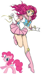 Size: 382x609 | Tagged: artist needed, safe, derpibooru import, pinkie pie, earth pony, human, g4, boots, clothes, crossover, cute, female, gloves, high heel boots, humanized, jewelry, looking at you, sailor moon (series), sailor senshi, shoes, simple background, skirt, smiling, smiling at you, solo, tiara, white background