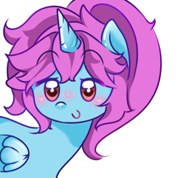 Size: 1080x1080 | Tagged: safe, derpibooru import, oc, oc only, oc:柒染, alicorn, simple background, solo, white background