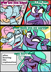 Size: 1240x1754 | Tagged: safe, artist:jully-park, derpibooru import, oc, oc:charlotte parker, oc:ella evans, earth pony, pegasus, pony, comic:how i meet my chaotic friends, comic