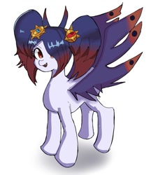 Size: 1085x1200 | Tagged: safe, artist:drawing4justice, derpibooru import, pegasus, pony, fanart, magic, pigtails, ponified, solo, species swap, warhammer (game), warhammer 40k