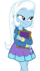 Size: 1080x1920 | Tagged: safe, derpibooru import, edit, edited screencap, editor:cutler1228, screencap, trixie, human, equestria girls, g4, book, female, not a vector, show accurate, solo