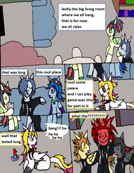 Size: 1249x1613 | Tagged: safe, artist:ask-luciavampire, derpibooru import, oc, oc:axel, pegasus, pony, undead, unicorn, vampire, vampony, comic, comic page, horn, kingdom hearts, organization xiii, roxas, tumblr, xion, zexion