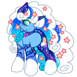 Size: 1000x1000 | Tagged: oc name needed, safe, artist:kazmuun, derpibooru import, oc, oc only, pony, unicorn, bangs, blue coat, blue mane, blue tail, chibi, coat markings, colored, colored ears, colored eyelashes, colored lineart, colored pupils, commission, ethereal body, ethereal ears, ethereal horn, ethereal mane, eye clipping through hair, eye markings, eyebrows, eyebrows visible through hair, eyelashes, female, female oc, flat colors, gradient ears, gradient horn, gradient mane, gradient tail, head turn, horn, horn markings, ko-fi reward, leg markings, leg stripes, long mane, long tail, looking back, mare, mare oc, profile, signature, simple background, smiling, socks (coat marking), solo, sparkles, sparkly eyes, sparkly horn, sparkly mane, sparkly tail, standing, starry ears, starry eyes, starry horn, starry mane, starry tail, striped mane, striped tail, stripes, tail, teal eyelashes, teal eyes, teal pupils, transparent background, unicorn horn, unicorn oc, white mane, white tail, wingding eyes