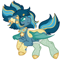 Size: 1062x1035 | Tagged: safe, artist:kazmuun, derpibooru import, oc, oc only, oc:starry night, bat pony, pony, bangs, bat pony oc, beanbrows, blue mane, blue tail, blush lines, blushing, chest fluff, chibi, clothes, coat markings, collar, colored, colored eyebrows, colored eyelashes, colored hooves, colored lineart, colored wings, commission, ear markings, ear piercing, earring, ears, eyebrows, eyebrows visible through hair, eyelashes, female, female oc, flat colors, floppy ears, gold hooves, head turn, heart, heart eyes, hock fluff, hoofless socks, hooves, jewelry, ko-fi reward, leg markings, lidded eyes, looking back, mare, mare oc, piercing, pigtails, profile, shiny hooves, signature, simple background, smiling, socks, solo, spiked collar, star mark, stars, striped mane, striped tail, swirls, swirly markings, tail, teal eyelashes, teal eyes, teal wings, three toned mane, three toned tail, tied mane, transparent background, two toned wings, white pupils, wingding eyes, wings, yellow hooves