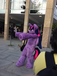 Size: 2448x3264 | Tagged: safe, derpibooru import, twilight sparkle, twilight sparkle (alicorn), alicorn, g4, 2014, fursuit, galacon, irl, outdoors, photo, ponysuit