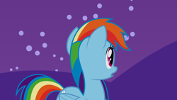 Size: 2560x1440 | Tagged: safe, derpibooru import, rainbow dash, pegasus, pony, g4, night, outdoors, solo, surprised