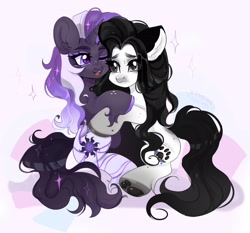 Size: 2560x2387 | Tagged: safe, artist:wizzie, derpibooru import, oc, oc only, pony, unicorn, chest fluff, duo, ear fluff, ears, horn, paws