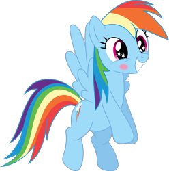 Size: 2536x2560 | Tagged: safe, derpibooru import, rainbow dash, pegasus, pony, g4, blushing, cute, dashabetes, smiling, solo, sparkles, sparkly eyes, starry eyes, wingding eyes