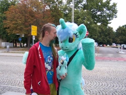 Size: 2304x1728 | Tagged: safe, derpibooru import, lyra heartstrings, g4, 2015, fursuit, galacon, irl, photo, ponysuit