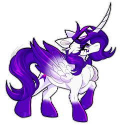 Size: 2232x2319 | Tagged: safe, artist:inspiredpixels, derpibooru import, oc, oc only, oc:violet sparkle, alicorn, pony, colored wings, female, glasses, mare, simple background, solo, transparent background, two toned wings, wings