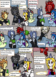 Size: 1535x2104 | Tagged: safe, derpibooru import, oc, earth pony, pegasus, pony, undead, unicorn, vampire, vampony, axel, comic, comic page, horn, kingdom hearts, luxord, organization xiii, roxas, tumblr, xion, zexion