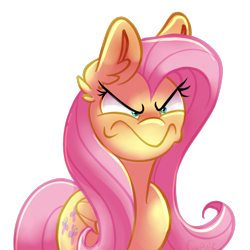 Size: 1824x1825 | Tagged: safe, alternate version, artist:cupute, derpibooru import, fluttershy, pegasus, pony, g4, sweet and smoky, angry, blue eyes, blushing, colored lineart, cute, dark, digital art, ear blush, female, fluttershy is not amused, long mane, long tail, looking at you, madorable, mare, my little pony: friendship is magic, pink, pink mane, pink tail, png, scary, scowl, shading, shiny hair, shiny mane, shrunken pupils, shyabetes, simple background, solo, tail, teal eyes, transparent background, unamused, yellow body, yellow coat