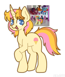 Size: 1630x1918 | Tagged: safe, artist:nawnii, derpibooru import, sweetcream scoops, pony, unicorn, g4, horn, simple background, solo, toy, transparent background