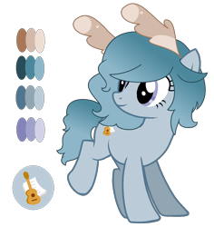 Size: 1272x1348 | Tagged: safe, artist:izzakenna, derpibooru import, oc, oc:vivian, earth pony, pony, antlers, base used, female, mare, simple background, solo, transparent background