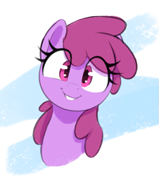 Size: 1163x1287 | Tagged: safe, artist:thebatfang, derpibooru import, ponerpics import, berry punch, berryshine, earth pony, pony, g4, berrybetes, bust, cute, female, looking at you, mare, smiling, smiling at you, solo