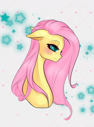 Size: 1452x1959 | Tagged: safe, artist:kurppi, derpibooru import, fluttershy, pegasus, pony, g4, bust, portrait, solo