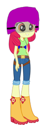 Size: 509x1566 | Tagged: safe, artist:applebloomfun, derpibooru import, apple bloom, human, equestria girls, g4, boots, helmet, shoes, skydiving, solo