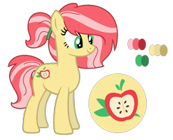 Size: 877x708 | Tagged: safe, artist:izzakenna, derpibooru import, oc, earth pony, pony, female, magical lesbian spawn, mare, offspring, parent:applejack, parent:fluttershy, parents:appleshy, simple background, solo, transparent background