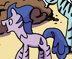 Size: 342x281 | Tagged: safe, artist:andypriceart, derpibooru import, idw, kelpie, g4, spoiler:comic, friendship is magic #90, happy, my little pony: friendship is magic (idw), season 10, unnamed character