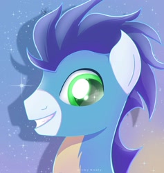 Size: 1895x2000 | Tagged: safe, artist:nnaly, derpibooru import, soarin', pegasus, pony, g4, bust, clothes, male, smiling, solo, sparkles, sparkly eyes, stallion, stupid sexy soarin', uniform, wingding eyes, wonderbolts uniform