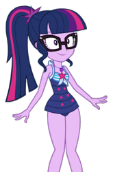 Size: 1213x1838 | Tagged: safe, derpibooru import, edit, editor:jacksontormbaymaz, sci-twi, twilight sparkle, human, equestria girls, forgotten friendship, g4, background removed, bare arms, bare legs, bare shoulders, clothes, equestria girls specials, geode of telekinesis, glasses, grin, happy, jewelry, magical geodes, necklace, one-piece swimsuit, ponytail, sci-twi swimsuit, simple background, sleeveless, smiling, solo, swimsuit, teenager, transparent background