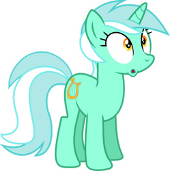 Size: 1280x1287 | Tagged: safe, artist:geometrymathalgebra, derpibooru import, lyra heartstrings, pony, unicorn, g4, swarm of the century, .svg available, :o, female, horn, mare, my little pony: friendship is magic, open mouth, simple background, solo, transparent background, vector