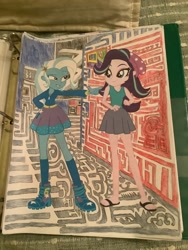 Size: 2448x3264 | Tagged: artist needed, safe, artist:marcorulezzz, artist:polorenzielephant, derpibooru import, starlight glimmer, trixie, human, equestria girls, g4, clothes, duo, duo female, female, my little pony: friendship is magic, traditional art