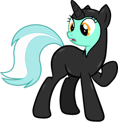 Size: 1022x1062 | Tagged: safe, artist:stephen-fisher, derpibooru import, lyra heartstrings, pony, unicorn, g4, catsuit, female, horn, simple background, solo, spy suit, transparent background, vector