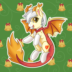 Size: 600x600 | Tagged: safe, artist:maravor, derpibooru import, oc, oc:fiery heart, draconequus, commission, countershading, female, mare, solo, ych result