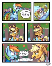 Size: 2050x2600 | Tagged: safe, artist:simpledoggo, derpibooru import, applejack, rainbow dash, bird, earth pony, fox, hedgehog, pegasus, penguin, pony, g4, appledash, comic, dialogue, duo, female, lesbian, mare, marriage, miles "tails" prower, outdoors, photo, sally acorn, shipping, sonic the hedgehog, sonic the hedgehog (series), speech bubble, wedding, wing hands, wing hold, wings