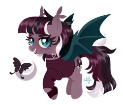 Size: 1920x1646 | Tagged: safe, artist:kabuvee, derpibooru import, oc, oc only, bat pony, pony, clothes, female, mare, shirt, simple background, solo, transparent background, unnamed oc