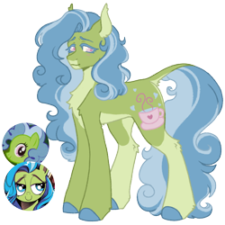 Size: 1000x1000 | Tagged: safe, artist:kazmuun, derpibooru import, tealove, pony, series:kazmuun's drawing every pony, g4, alternate cutie mark, alternate design, alternate tailstyle, blue eyelashes, blue hooves, blue mane, blue tail, chest fluff, coat markings, colored, colored belly, colored eyebrows, colored eyelashes, colored hooves, colored pinnae, colored pupils, curly hair, curly mane, curly tail, ear tufts, facial markings, flat colors, green coat, heart, heart eyes, hock fluff, hooves, leonine tail, long mane, long tail, looking back, pale belly, purple eyes, purple pupils, redesign, reference used, shoulder fluff, signature, simple background, smiling, snip (coat marking), socks (coat marking), solo, standing, tail, tail fluff, tail markings, tall ears, thin, three quarter view, transparent background, two toned mane, two toned tail, wingding eyes