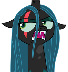 Size: 870x919 | Tagged: safe, artist:dragonchaser123, derpibooru import, edit, editor:incredibubbleirishguy, queen chrysalis, changeling, insect, frenemies (episode), g4, angry, annoyed, eye scar, facial scar, mark of evil, my little pony: friendship is magic, pointy teeth, queen chrysalis is not amused, scar, scarred, sharp teeth, simple background, teeth, the lion guard, transparent background, unamused